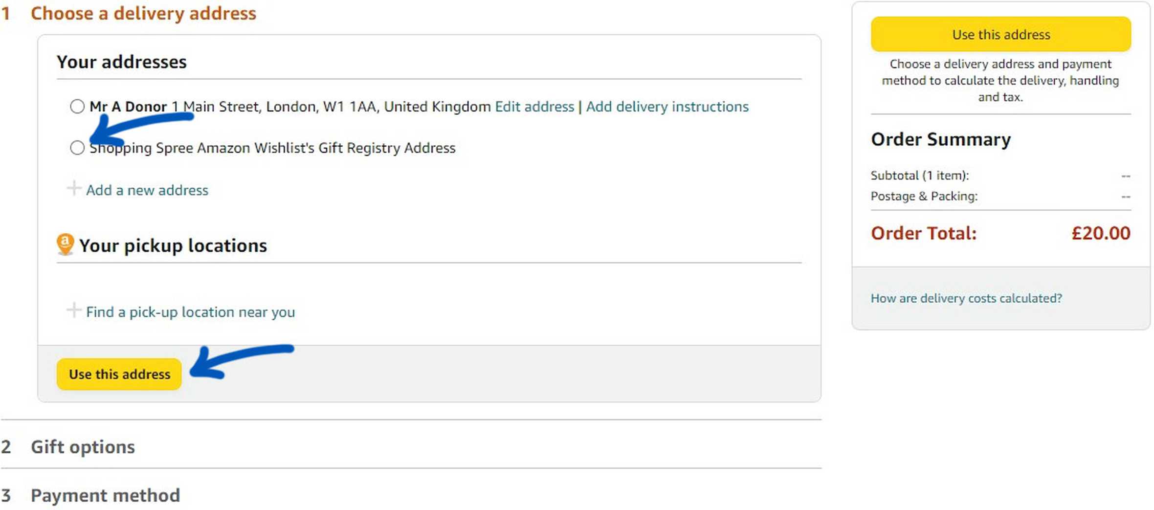 How to buy from an Amazon Wish List - step 3
